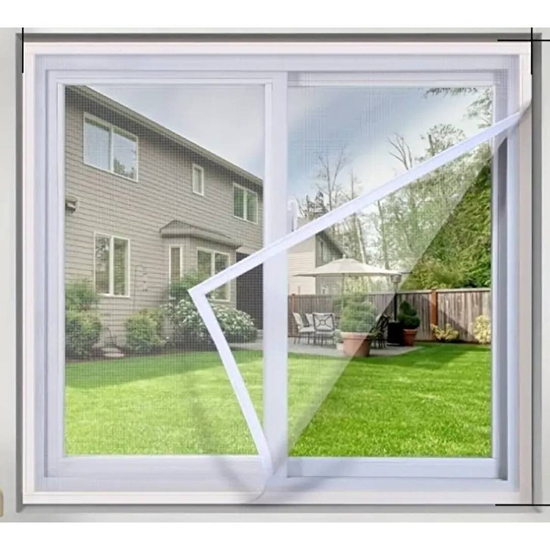 Washable plug-in double-wing insect screen