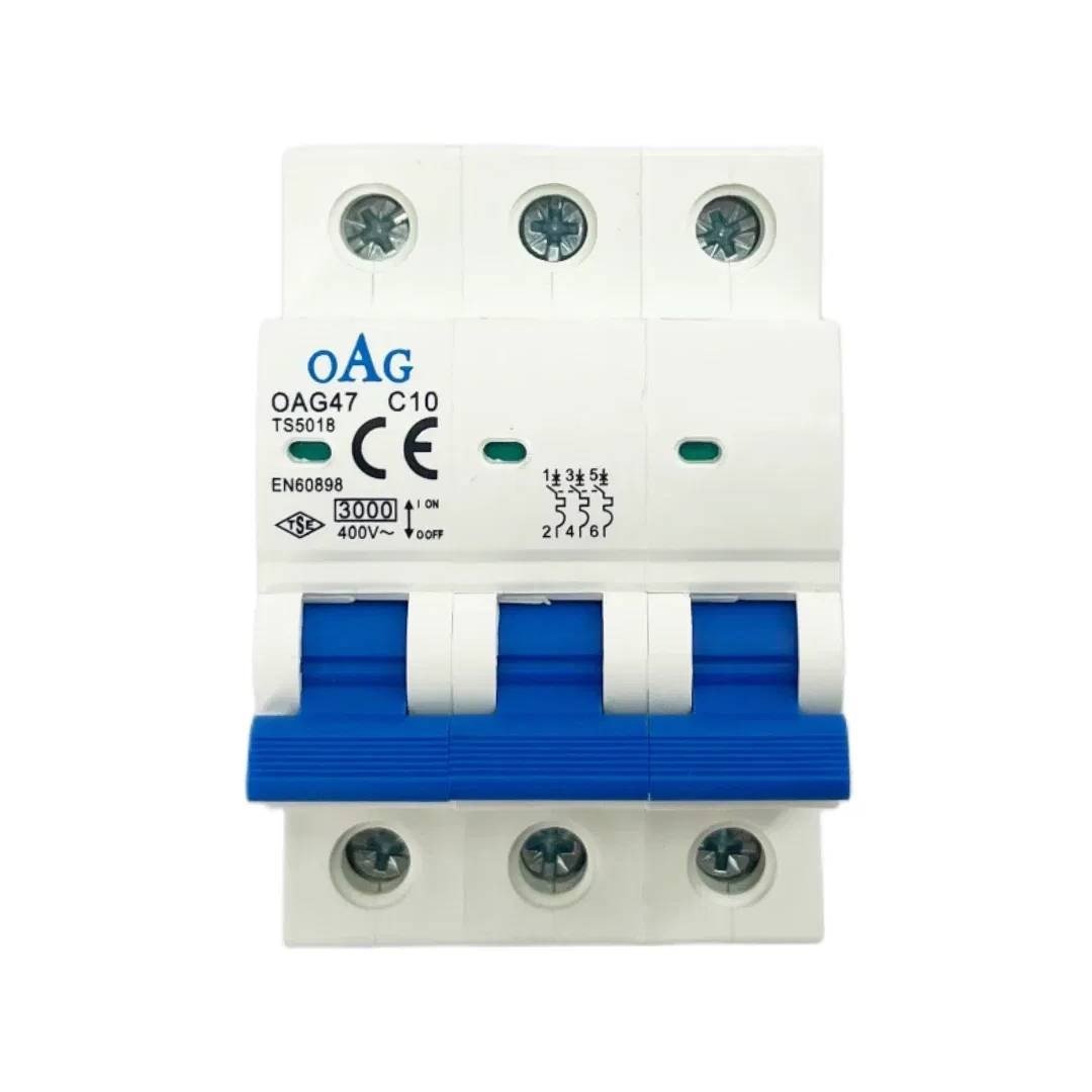 OAG C-type 3x10A 3kA circuit breaker