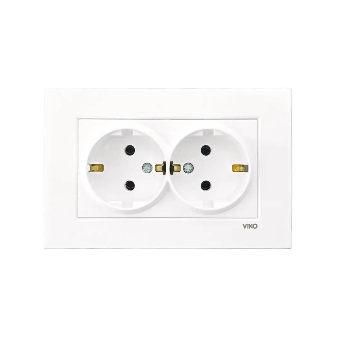 Viko Karre dual grounded socket, white