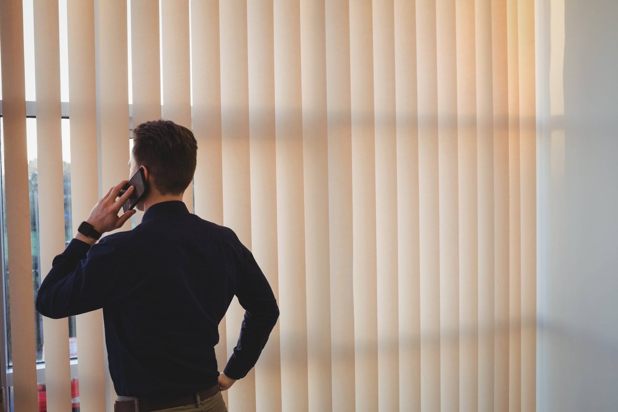Office light-control vertical blinds