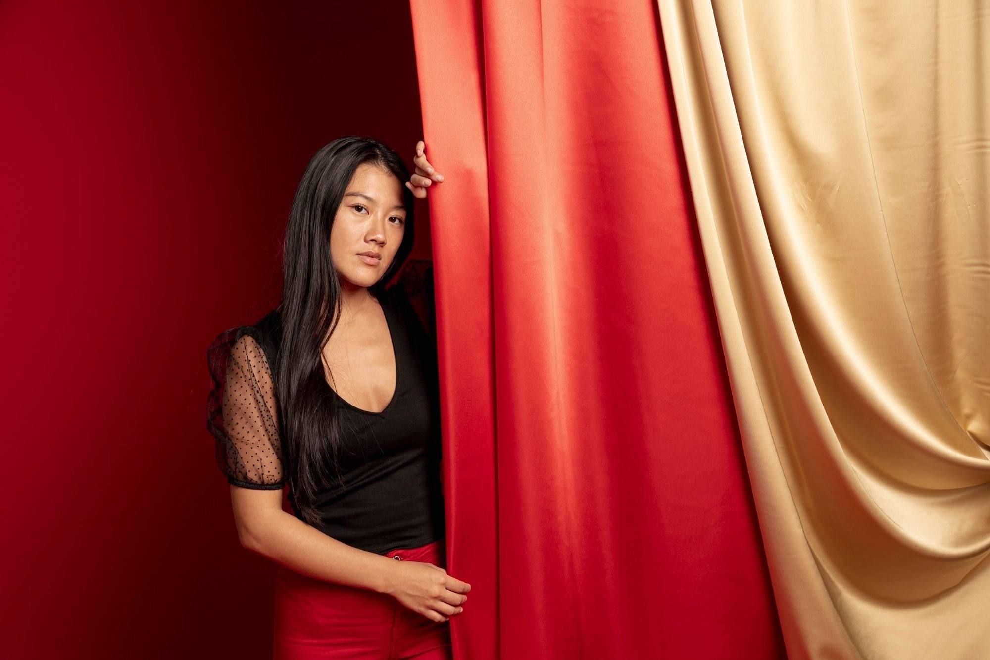 Premium drape and sheer install