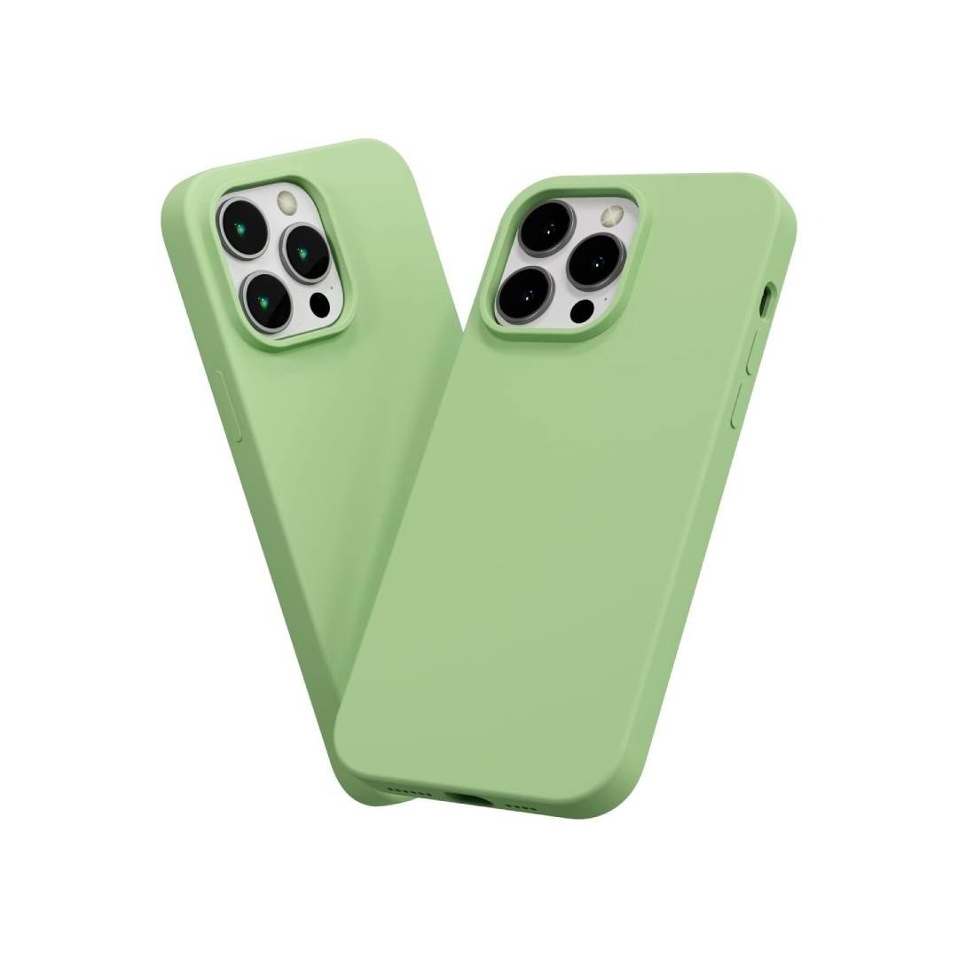 iPhone 15 Pro Max silicone case light green